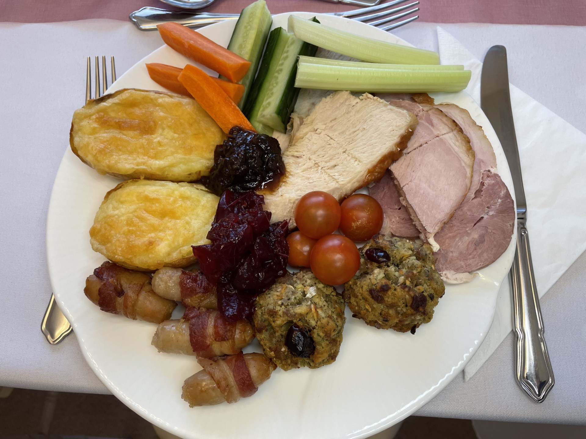 Christmas Dinner on plate